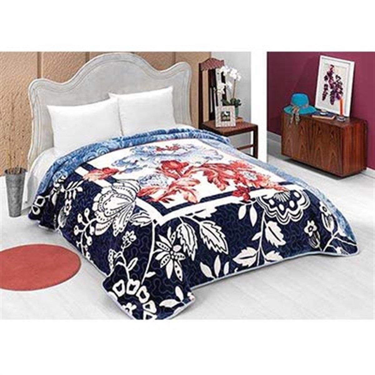 SOLANA ÇİFT KŞ. BATTANİYE 220X240 986 MAVİ