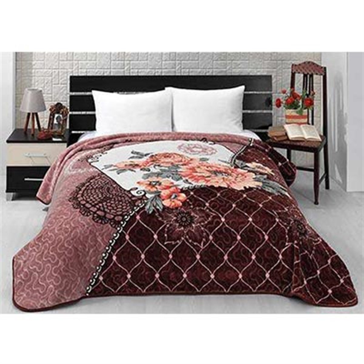 SOLANA ÇİFT KŞ. BATTANİYE 220X240 989 KAHVE