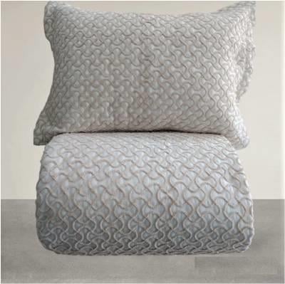 Zen Butik Nakışlı Çift Kişilik Yatak Örtüsü Krem Cappiccino