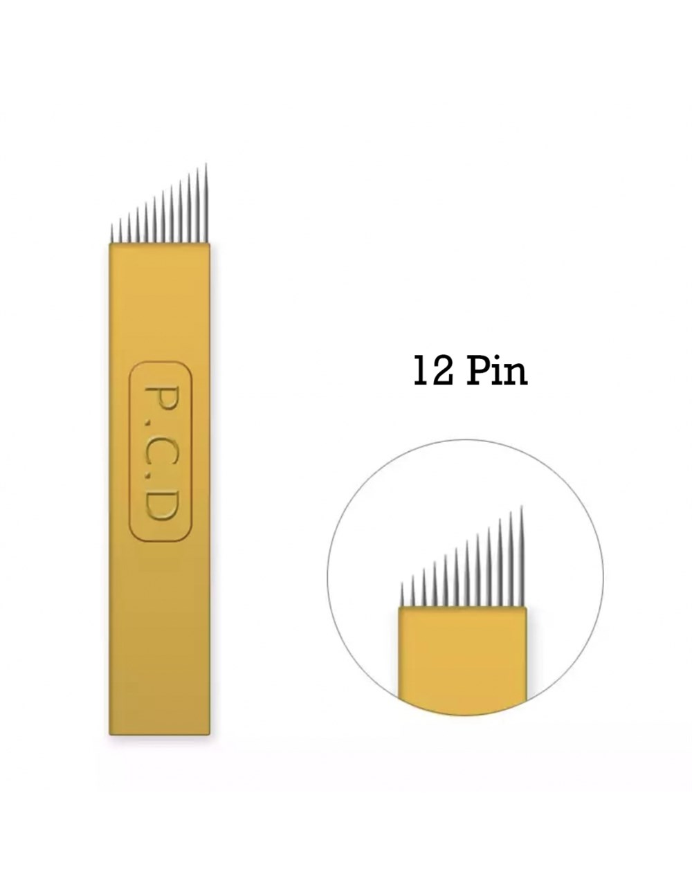 12 pin altın sarı PCD Microblading İğnesi