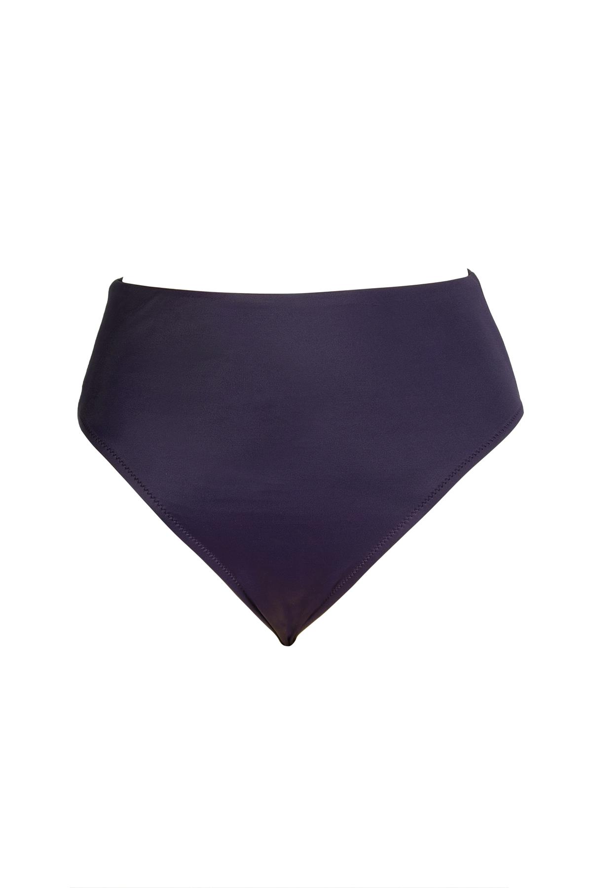 Endeep Kadın Hipster Yüksek Bel Mor Bikini Altı
