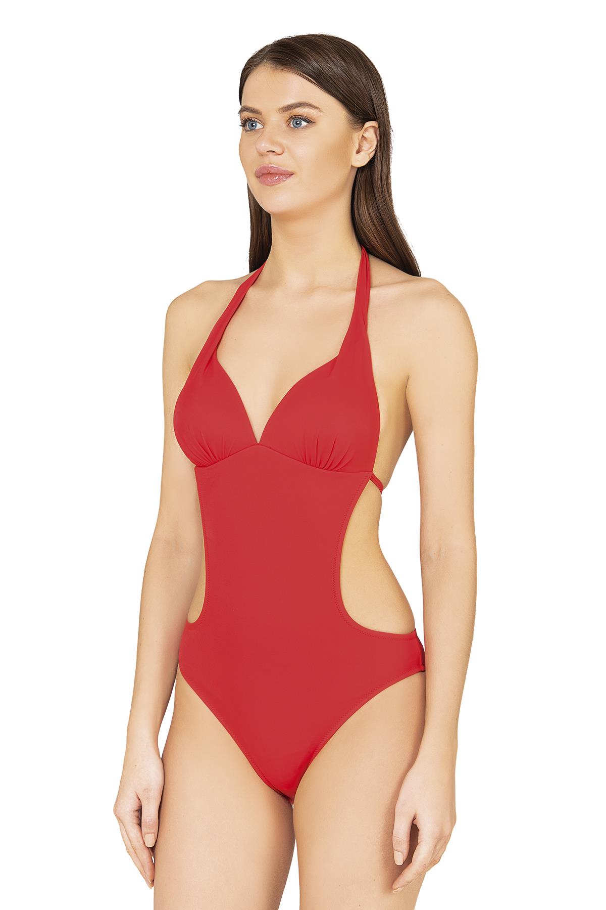 Beria Kadın Yarım Dolgulu Kırmızı Mayokini