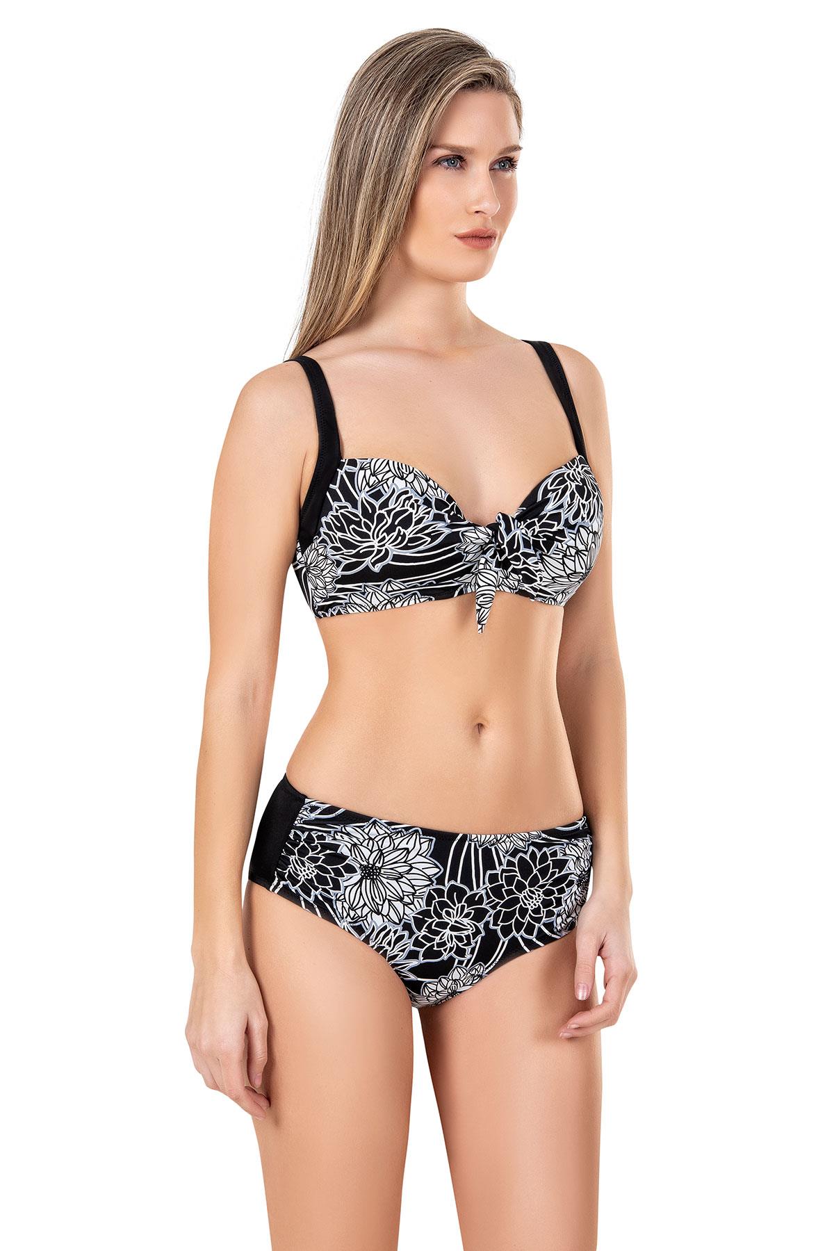 Endeep Kadın Çiçek Desenli Destekli Bikini Takımı