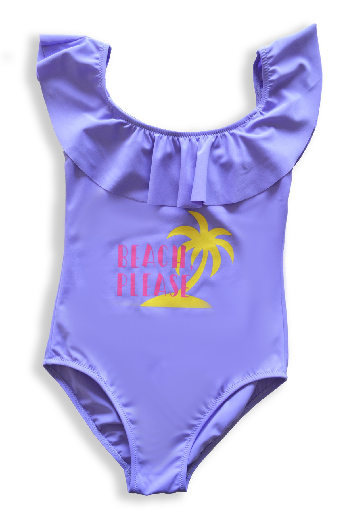 Endeep Kız Çocuk Volanlı Lila Mayo