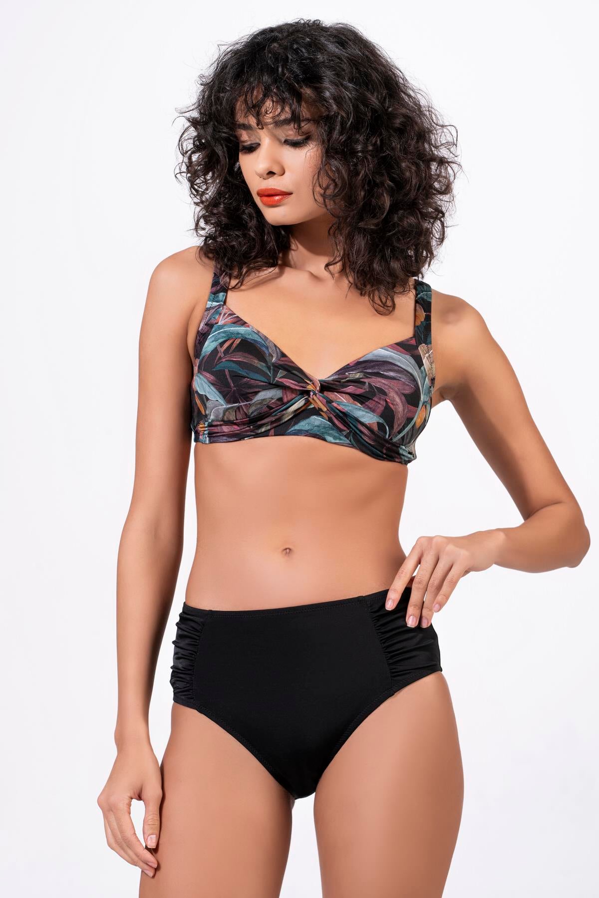 Endeep Kadın Büzgü Detaylı Toparlayıcı Bikini Takımı