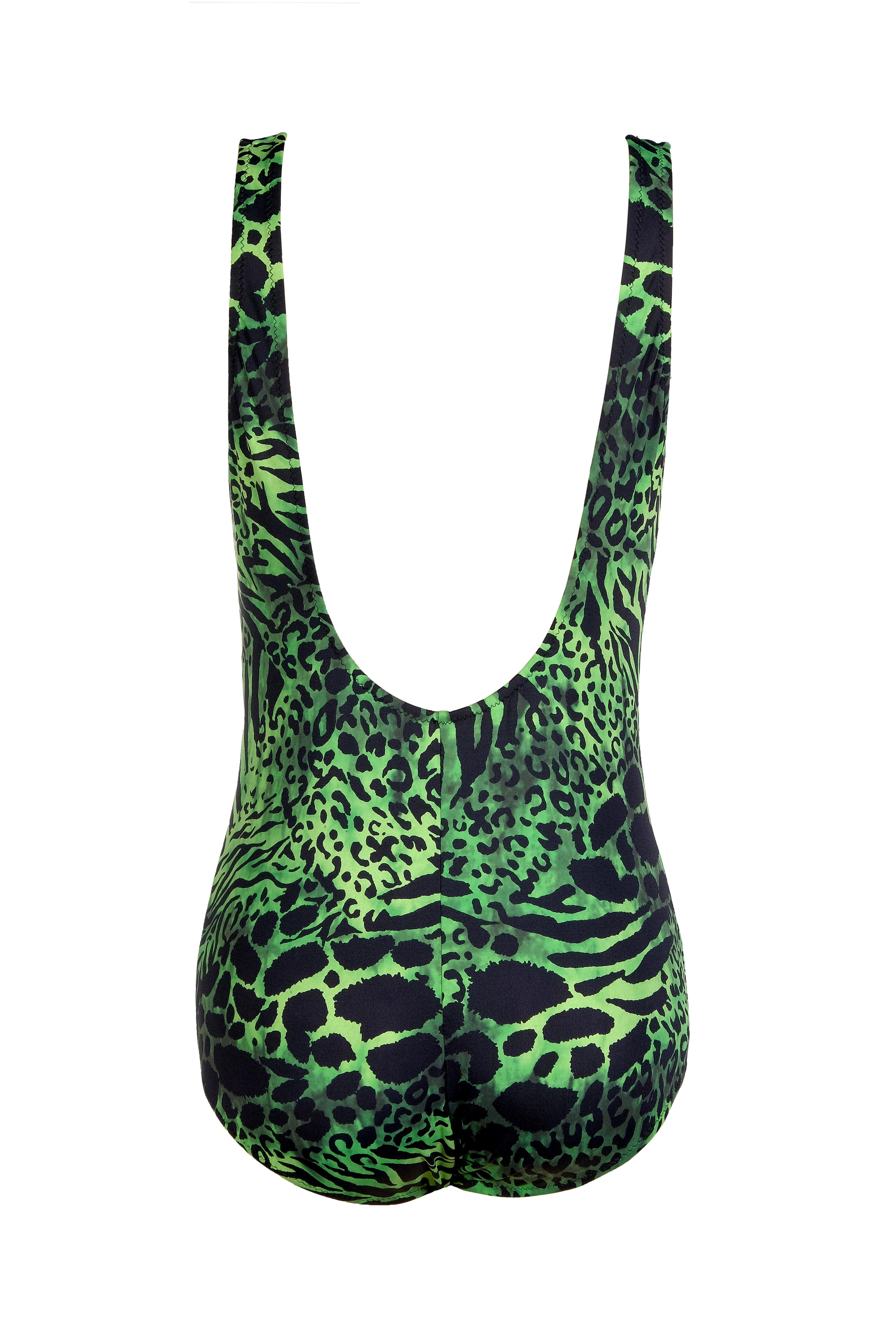 Beria Kadın Büyük Beden Kuplu Yeşil Desenli Mayo