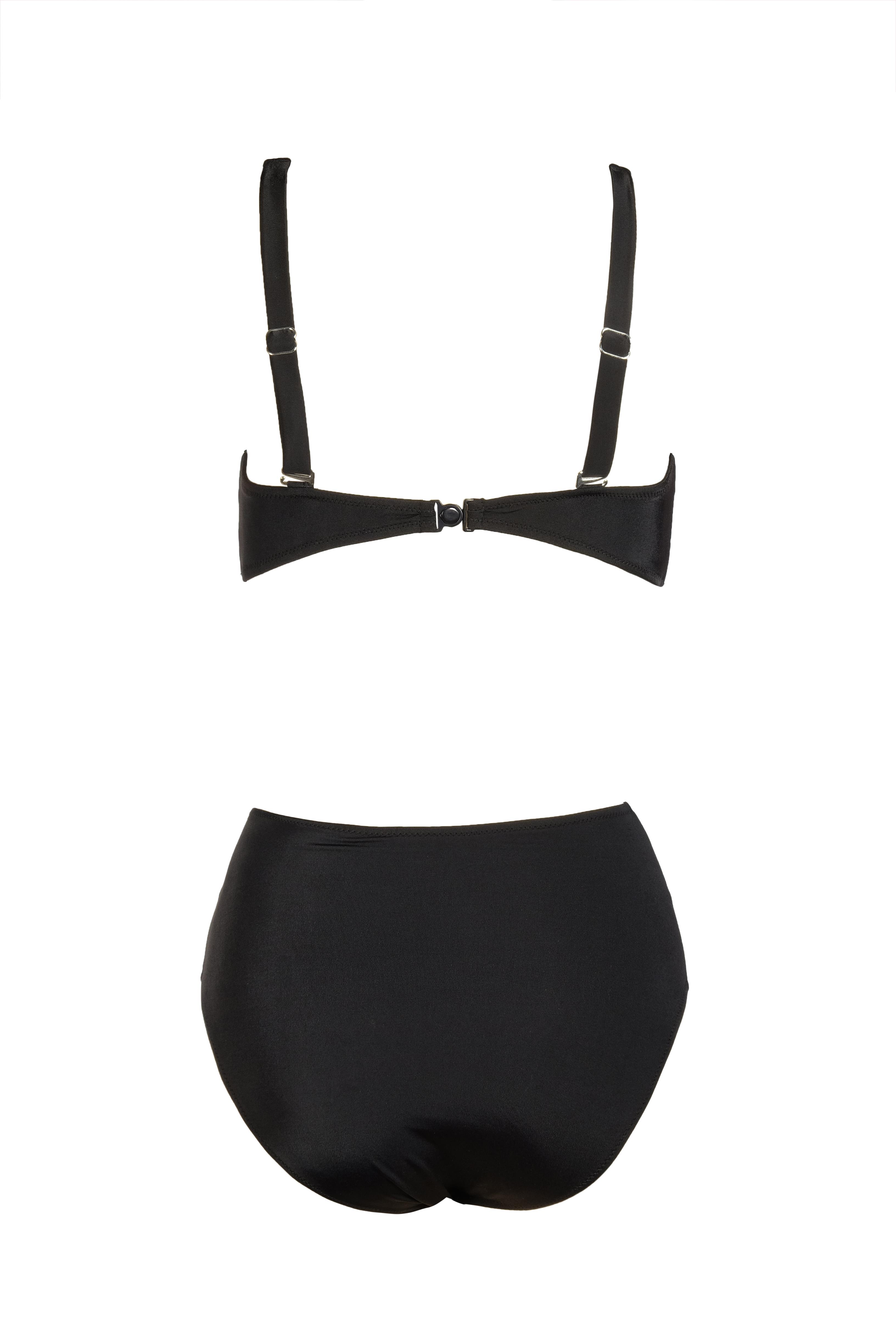 Endeep Kadın Yüksek Bel Siyah Bikini Takımı