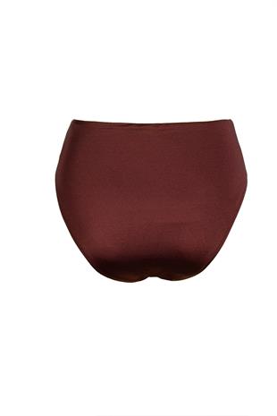 Endeep Kadın Hipster Yüksek Bel Bordo Bikini Altı