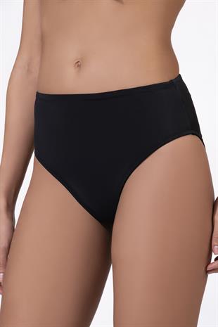 Endeep Kadın Hipster Yüksek Bel Siyah Bikini Altı