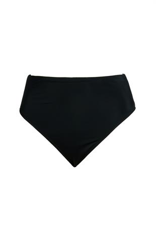Endeep Kadın Hipster Yüksek Bel Siyah Bikini Altı