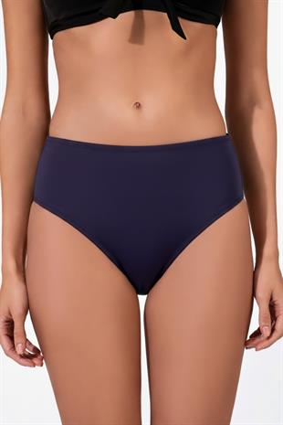 Endeep Kadın Hipster Yüksek Bel Mor Bikini Altı