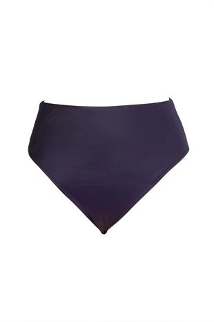 Endeep Kadın Hipster Yüksek Bel Mor Bikini Altı