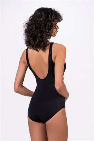 Endeep Beria Kadın Büyük Beden Kuplu Siyah Toparlayıcı Mayo