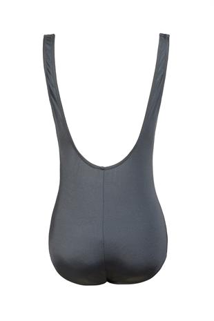 Beria Kadın Büyük Beden Kuplu Parlak Gri Mayo