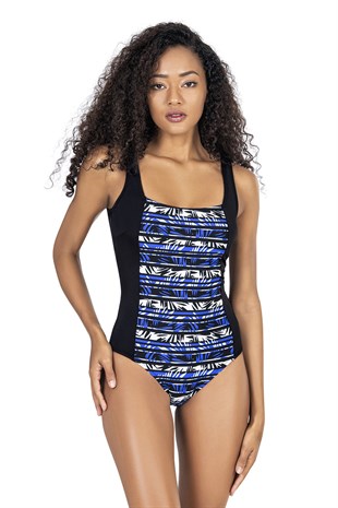 Endeep Kadın Desenli Kare Yaka Mayo