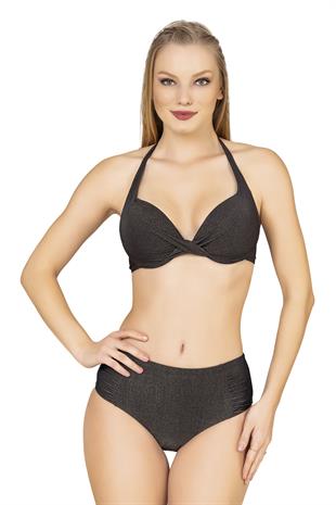 Endeep Kadın Balenli Destekli Yüksek Bel Bikini Takımı