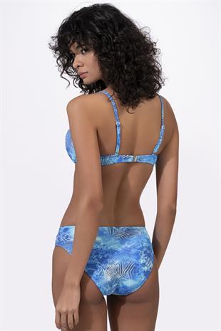 Endeep Kadın Desenli Özel Lurex Kumaşlı Balenli Destekli Bikini Takımı