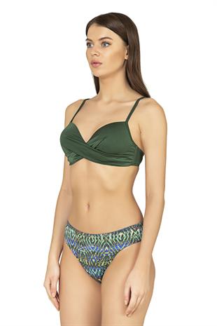 Endeep Kadın Destekli Çapraz Detaylı Yeşil Bikini Takımı