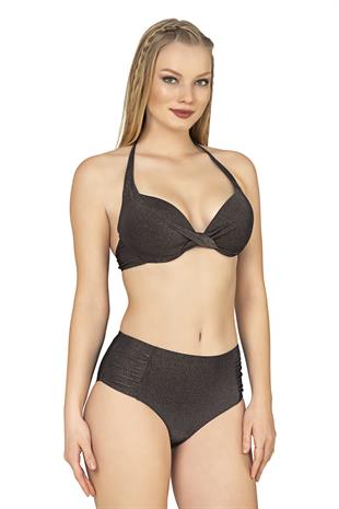 Endeep Kadın Balenli Destekli Yüksek Bel Bikini Takımı