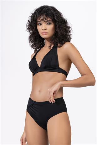 Beria Kadın Yarım Dolgulu Simli Siyah Bikini Takımı