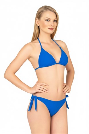 Beria Kadın Üçgen Yarım Dolgulu Saks Mavi Bikini Takımı