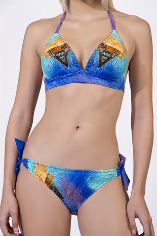Endeep Kadın Yarım Dolgulu Desenli Bikini Takımı