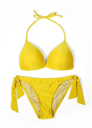 Beria Kadın Üçgen Yarım Dolgulu Hardal Bikini Takımı