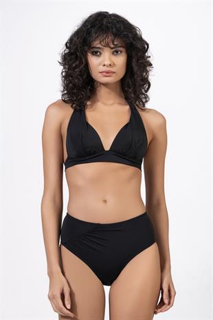Beria Kadın Yarım Dolgulu Simli Siyah Bikini Takımı