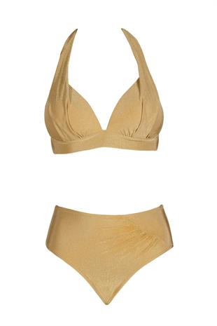 Beria Kadın Yarım Dolgulu Hardal Bikini Takımı