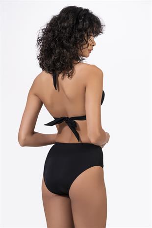 Beria Kadın Yarım Dolgulu Simli Siyah Bikini Takımı