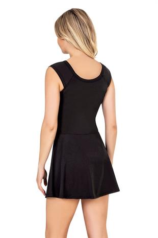 Beria Kadın Yarı Kapalı Şortlu Leopar Desenli Etekli Elbise Mayo