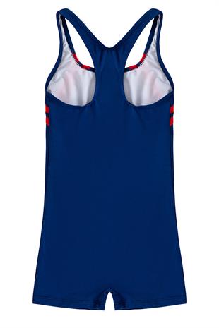 Endeep Kız Çocuk Şeritli Siyah Yüzücü Sporcu Mayo