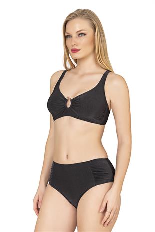 Endeep Kadın Toparlayıcı Aksesuarlı Siyah Bikini Takımı