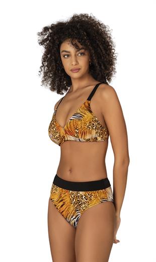 Endeep Kadın Kaplan Desen Toparlayıcı Bikini Takımı