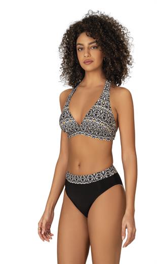 Endeep Kadın Desenli Boyundan Bağlamalı Bikini Takımı