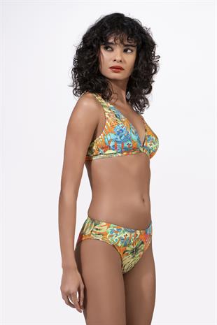 Endeep Kadın Ayarlanabilir Askılı Desenli Toparlayıcı Bikini Takımı