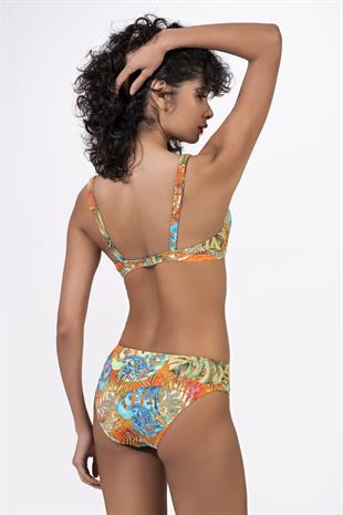 Endeep Kadın Ayarlanabilir Askılı Desenli Toparlayıcı Bikini Takımı