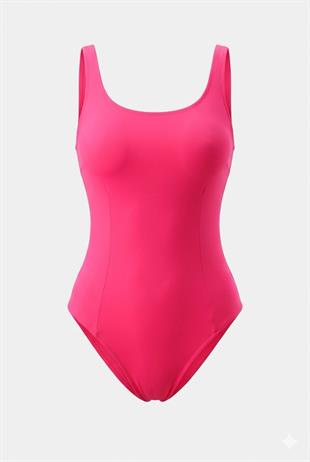 Endeep Kadın Basic Kare Yaka Mercan Toparlayıcı Yüzücü Mayo