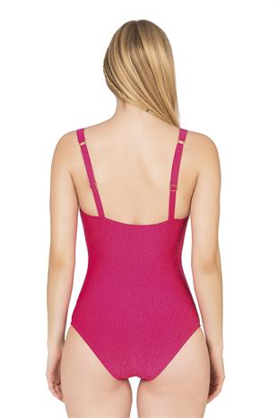 Endeep Kadın Drapeli Toparlayıcı Pembe Mayo