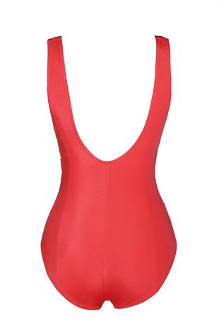 Endeep Kadın Drapeli Toparlayıcı Kırmızı Mayo