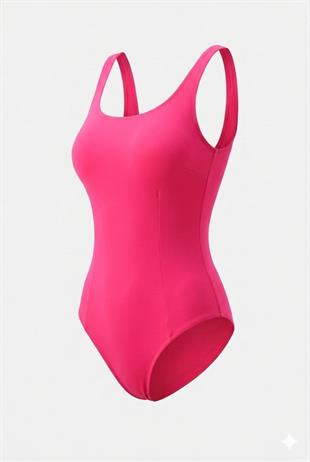 Endeep Kadın Basic Kare Yaka Mercan Toparlayıcı Yüzücü Mayo