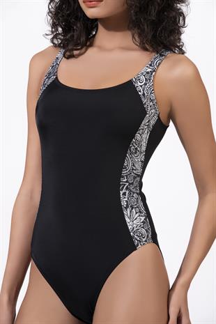 Endeep Kadın U Yaka Toparlayıcı Lurex Kumaşlı Toparlayıcı Mayo