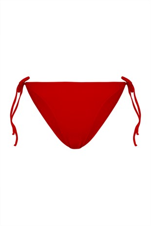 Beria Kadın Çapraz Bağlama Detaylı Üçgen İpli Kırmızı Bikini Takımı