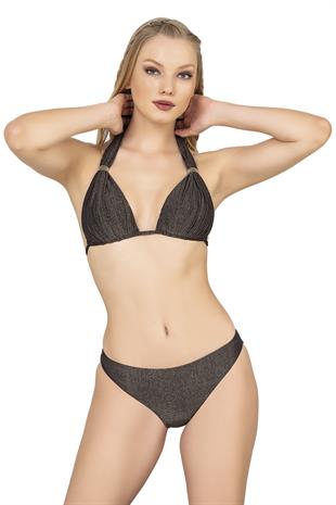Endeep Kadın Yarım Dolgulu Simli Bikini Takımı