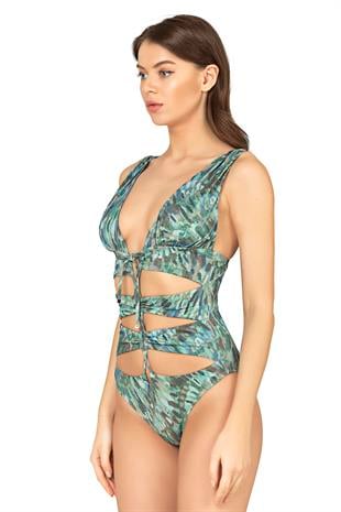 Endeep Kadın Bağlama Detaylı Simli Mayo