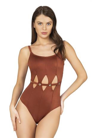 Endeep Kadın Aksesuarlı Kiremit Mayo