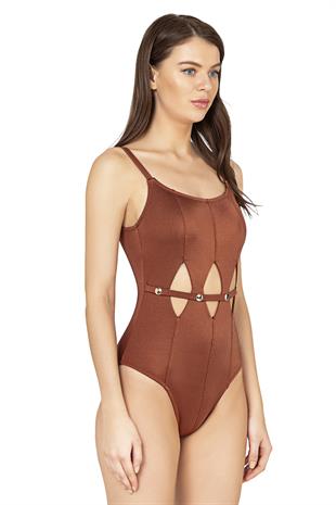 Endeep Kadın Aksesuarlı Kiremit Mayo