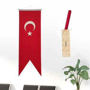 Trio Avm Kırlangıç Türk Bayrağı  Raşel Kumaş 50 x 100 cm
