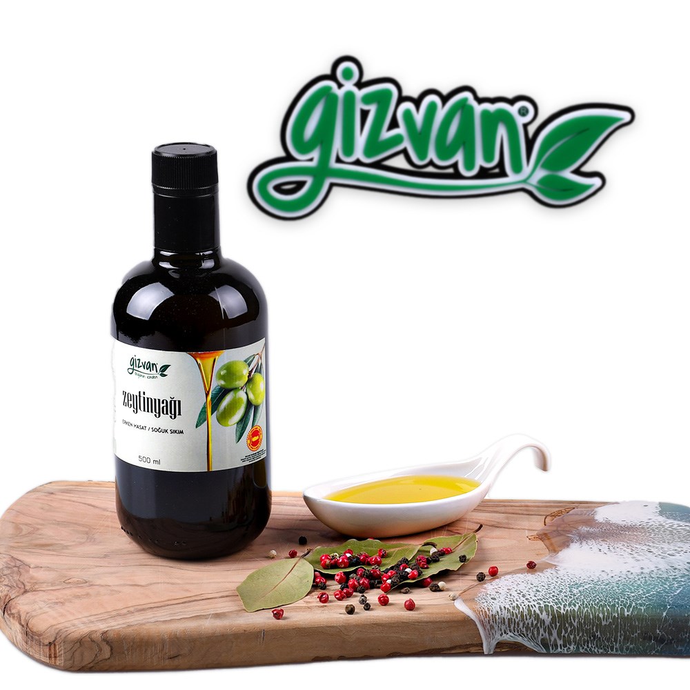 Gizvan Erken Hasat Soğuk Sıkım Zeytinyağı 500ml