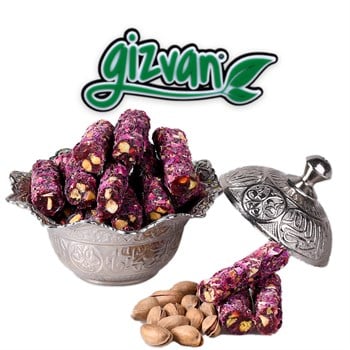 Gül Yapraklı Fıstıklı Fitil Lokum